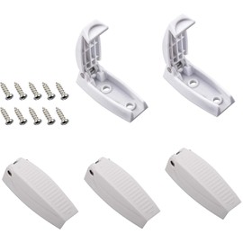 Greluma Pack of 5 Motorhome Door Holders, White Luggage Door Clasp, Camper Door Clips, Keep Luggage Door Open for Motorhome, Trailer, Camper Vans
