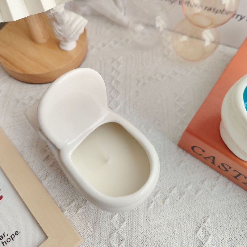 Scented Candle Toilet Style Rich Fragrance Romantic Odor Removal Decorative