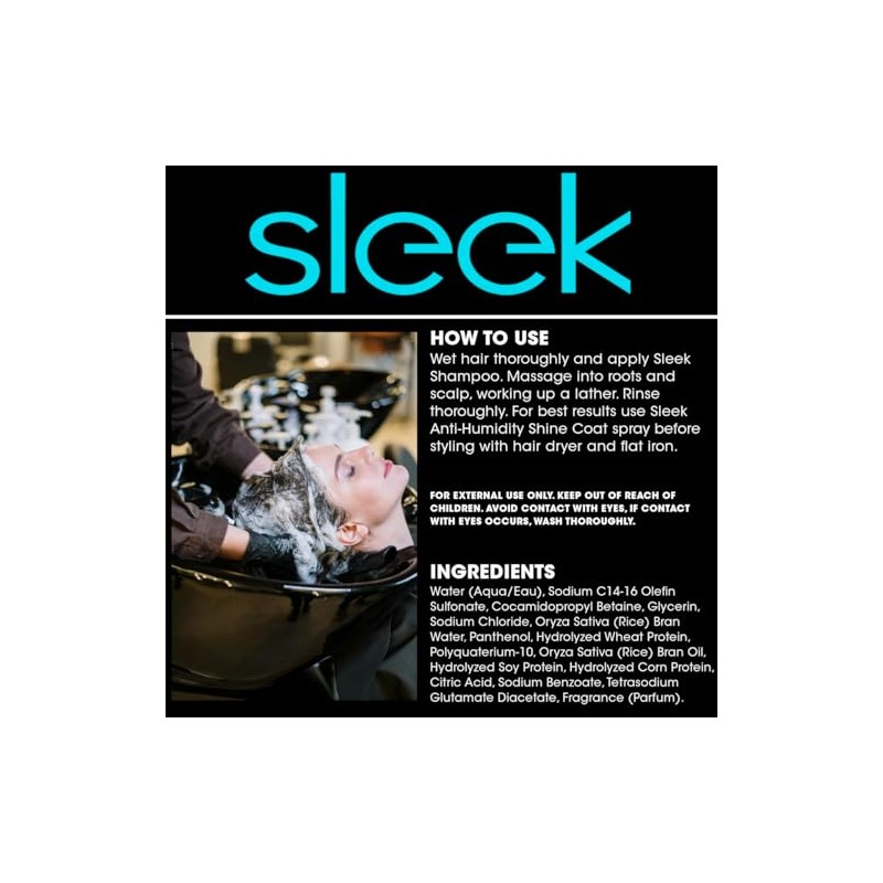 Hair Chemist SLEEK - Champú antihumedad de 8 onzas, champú