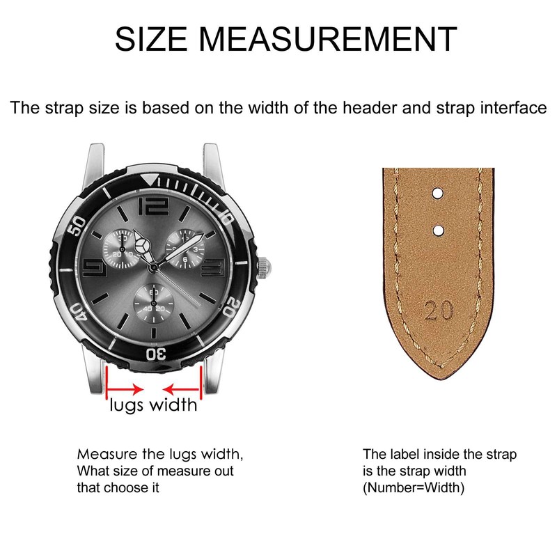 BISONSTRAP Leather Watch Straps, Quick Release Replacement Band for Men
