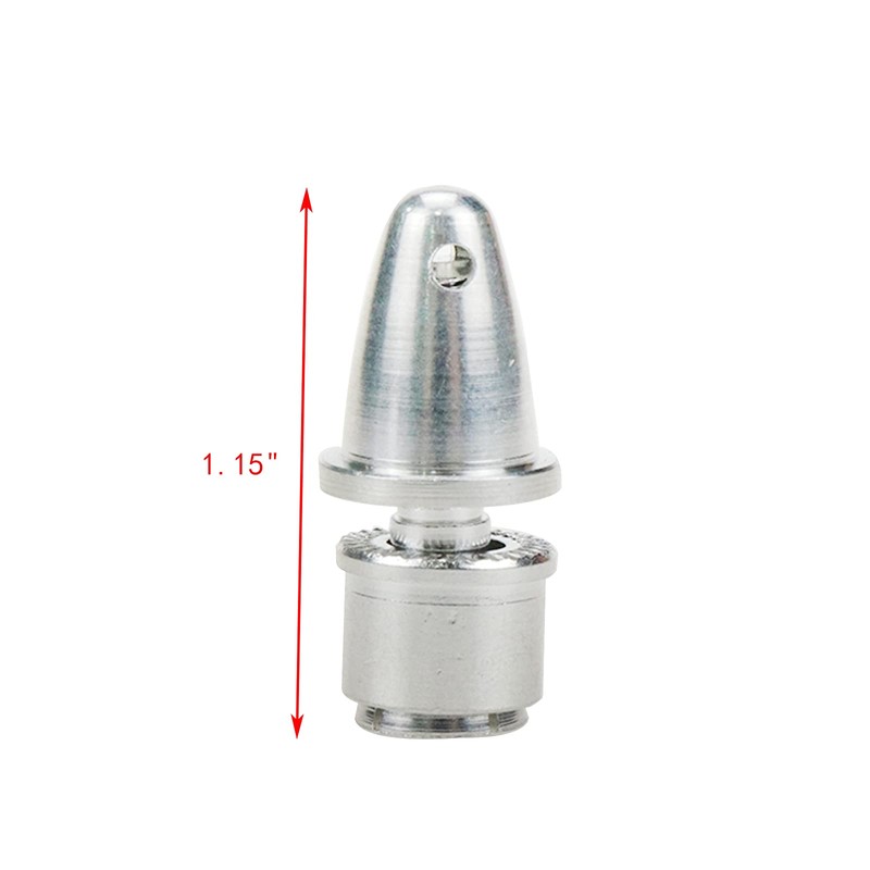 Mcredy 5Pcs RC Airplane Bullet Spinners Propeller Adapter Saver Silver