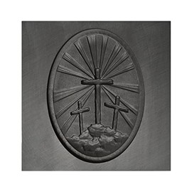 Large - Religious Crosses on Hill 3D Graphite Ingot Mold for Precious Metal Casting Gold Silver Copper Aluminum Melting