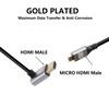 RIIEYOCA 90 Degree Up Angled UHD 8K Micro HDMI Male