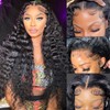 SICNPRW 28 Inch Deep Wave 13x6 Lace Front Wigs Human