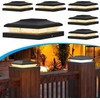 6 Pack Solar Post Cap Lights Outdoor, 2 Modes (Warm/White