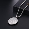 JewelryWe Jewellery Retro Men's Necklace Stainless Steel Saint Benedict Cross