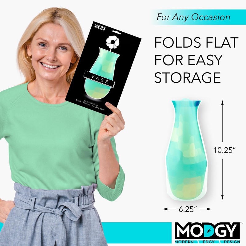 Modgy - Jarrón de Flores expandible de plástico Moderno para
