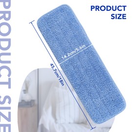 Sgizoku Microfiber Absorbing Pads Compatible with E -Cloth Deep Clean Mop Replacement,Universal Washable Mop Head Refill for All Hard Floors (6)