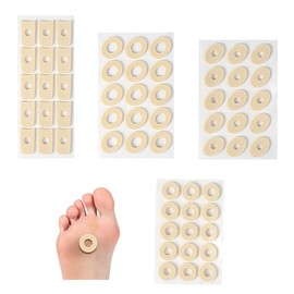 Natiform 60 Pcs Protective Toe Quill Eye Circle Anti-Friction Pads 4 Shapes