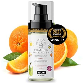 Gentle Organic Kids Foaming Face Wash - Unscented - Vegan - Toxin-Free - Sulphate Free - Paraben-Free - Cruelty-Free - Natural Kids Face Wash         