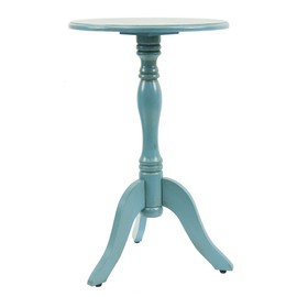 Decor Therapy Simplify Pedestal Accent Table, Turquoise blue