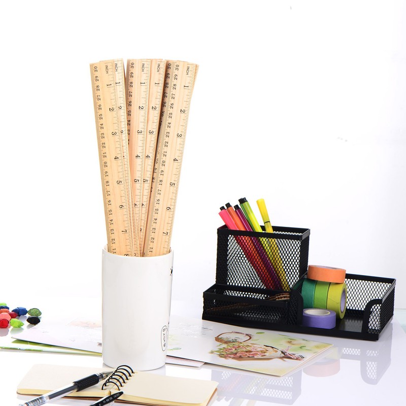 eBoot 12 Pack Wood Ruler Student Rulers Wooden School Rulers