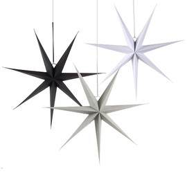 EASY JOY Paper Star Hanging Decorations Wedding Birthday Christmas Hanging Decorations (W-B-G)