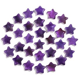 AWARDSEN AWARDSEN 20 Pcs Amethyst Crystals Stars Gemstones and Crystals Set Healing Crystals Natural Purple Meditation Stones Cute Polished Small Crystal Witchy Gifts for Women