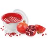 Tescoma 420643 Presto Granatapfel entkerner mit Saftfang, Weiß/Rot