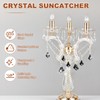 M METERXITY 4-Pack Crystal Maple Leaf Prisms, 38mm/1.5 Inch Chandelier