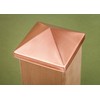 4x4 Post Point Cap - Solid Copper (3-1/2" x 3-1/2")