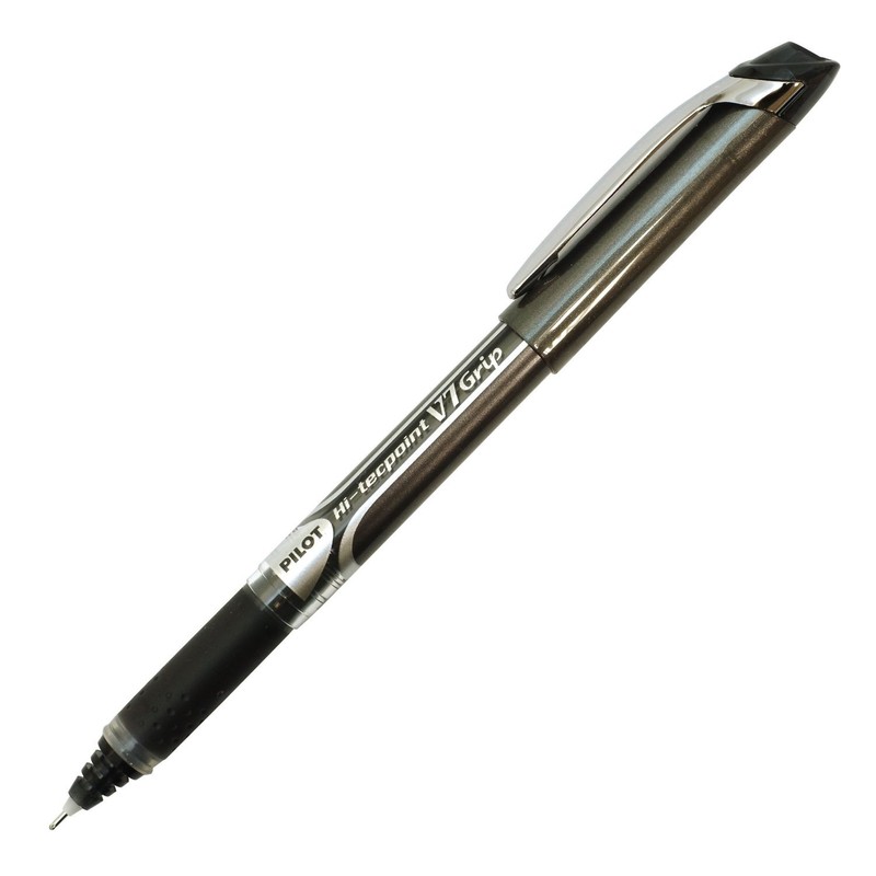 Pilot V10 Grip Hi-Tecpoint Rollerball Pen 1.0mm Tip Black Ink
