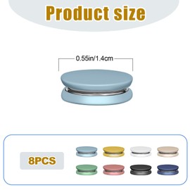 PEUTIER 8pcs Strong Magnetic Hijab Pins, Multi-Purpose No-Snag Magnetic Scarf Clip Scarf Magnetic Clasp Head Scarf Magnets for Women Clothes Muslim (Matte 8 Colors)