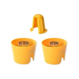 3 pcs Corn Stripper Cutter, Stainless Steel Corn Peeler Corn Stripping Tool Corn Remover Tool for Home Kitchen Use, Yellow