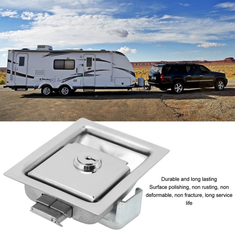 Embedded Panel Lock Stainless Steel Rectangular Trailer Paddle Door Key