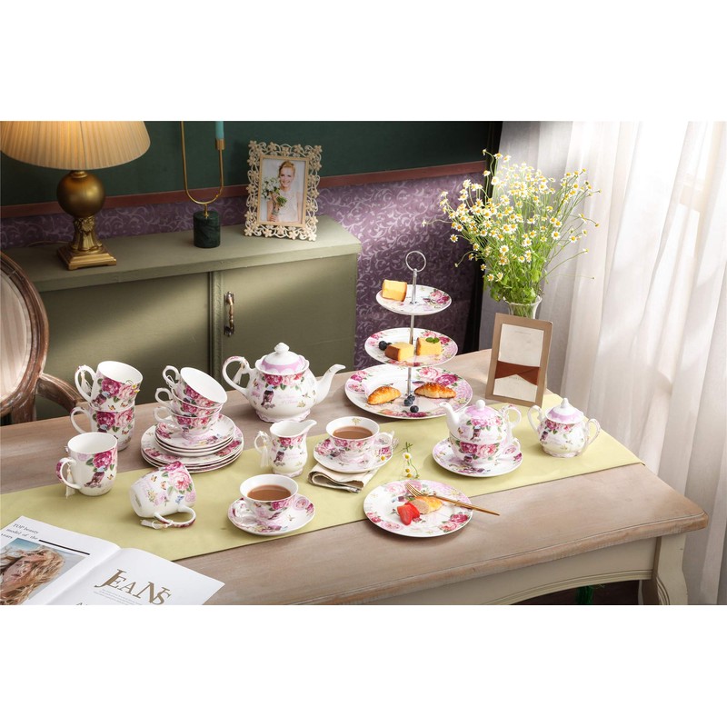Tea Pots, Large Teapot Milk Jug Sugar Bowl Afternoon Tea