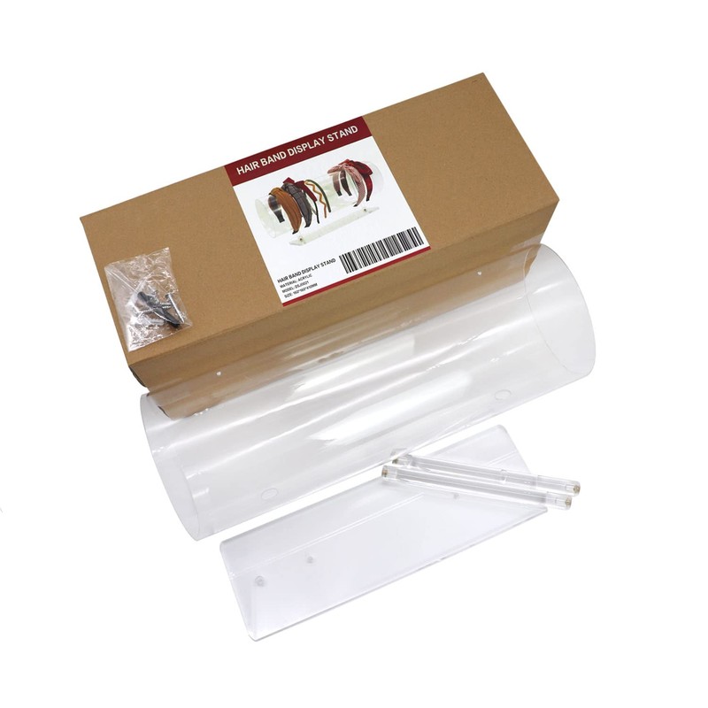 MOAMATM Clear Acrylic Horizontal Headband Hairband Holder Display Organizer Jewelry