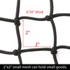 CZC AUTO 22"x38" Black Latex Bungee Cargo Net Strech to