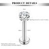 Cizme 925 Sterling Lip Bar Stud Silver Labret 16G Flat