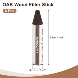 uxcell Wood Filler Stick, 8 Pcs Wax Sticks Wood Touch Up Markers, Furniture Crayons for Scratches Holes Crack Tables Desks Wooden Floors Repair Cover Ups, Mahogany