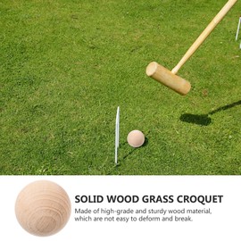 BESPORTBLE Wooden Balls 4pcs Rolling Croquet Vintage Beach Accessories for Outside for Croquet Set for Croquet Sets for Play Bocce Recreational Sports Balls Wood Bocce Outdoor Sports Balls