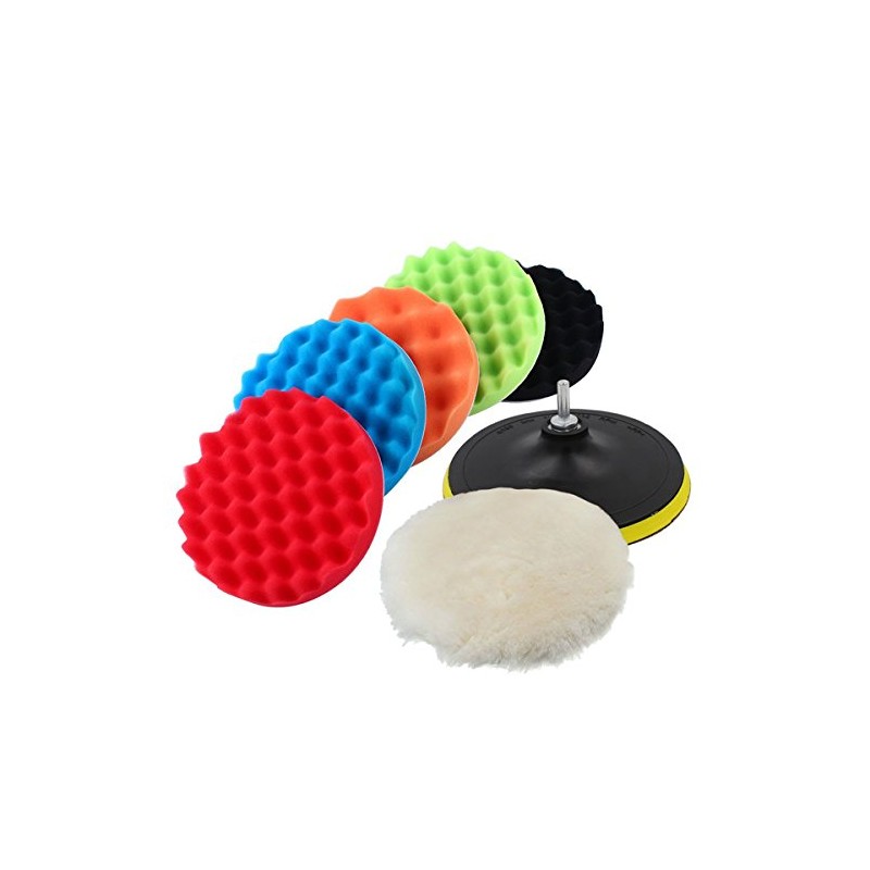 7pcs Esponja de Pulidora de Coche Pulidoras para Coche Kit