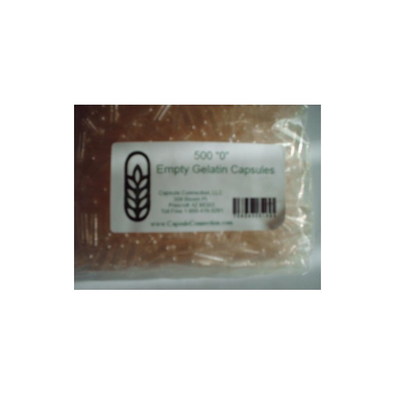 'Capsule Connection' Empty Capsules Gelatin Size 0 caps (500)