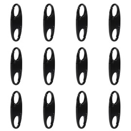 MxTong 12Pcs Double Small Carabiner Clips, Zipper Pull Replacement Zipper Clip Theft Deterrent Zipper Locks Anti Theft for Backpacks Traveling Camping Suitcases