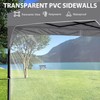 8x8FT 1-Button Push Pop Up Canopy Tent with 4 Clear