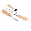 Leather Working Tools Set Log Color Curved Handle DIY Hand