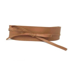 CCAIPU Women Leather Wide Waist Elastic Cinch Belt Ladies Corset Fashion Obi Belt for Dress (Brown)