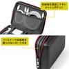 Sanwa Direct 200-BAGIN014_015_016_023BK Travel Pouch, Gadget Pouch, Semi-Hard, Black, Design