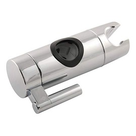 AquaSu Gleiter für Handbrause | passend für Brausestange mit Ø 25 mm | einhändig bedienbar | für Höhen-Verstellung von Brausekopf | Kunststoff | chrom | Schieber | 72365 7