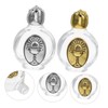 Ciieeo Set of 2 Decorative Holy Water Bottles Embossed Catholic