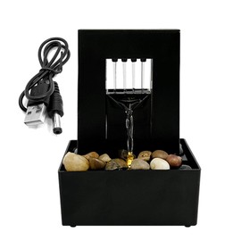 RWOORA Tabletop Small Fountain Waterfall Decor, 3D Flowing Effect, Ideal for Home