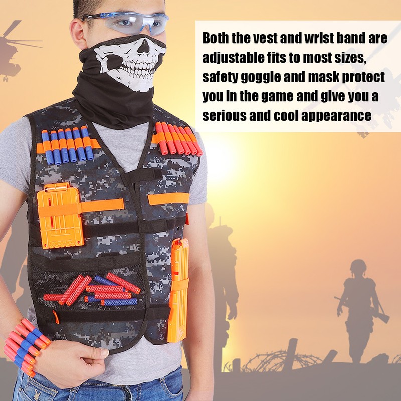Camouflage Kids Toy Gun Clip Vest Kit Vest Clips Soft