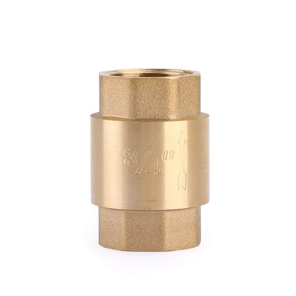 VIPIH 3/4"NPT In-Line Check Valve Brass Spring Loaded Inline 200PSI
