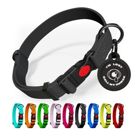 NexaPaw Adjustable Dog Collar with QR Code Dog Tag ID Attached - Made in USA - Honeycomb Waterproof Heavy Duty Dog Collar with Safe Lock Buckle - Odor Proof Pet Collar for Dogs with Strong Zinc D Ring