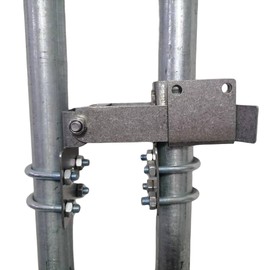 Pxoerzy Chain Link Strong Arm Double Gate Latch for 1-3/8"- Latches Two Gates Together Without The Need of a Drop Rod - Chain Link Farm Fence Gate Latches for Metal Gates