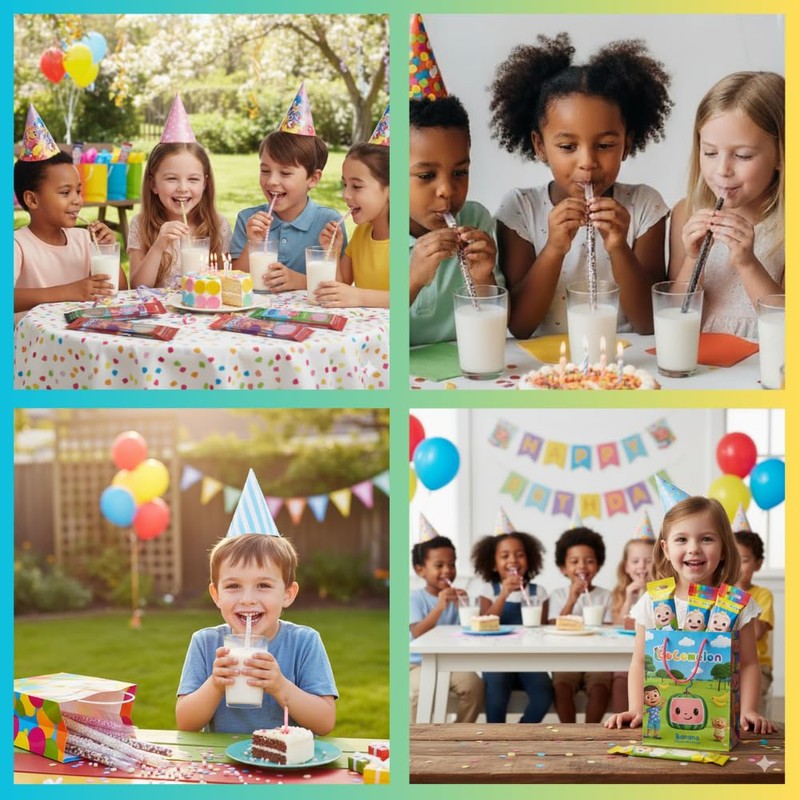 Dippin’ Dots Magically Flavored Milk Straws - Cotton Candy, 4-Pack