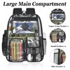 RSUARSUA Clear Backpack Heavy Duty Large PVC Transparent See Through