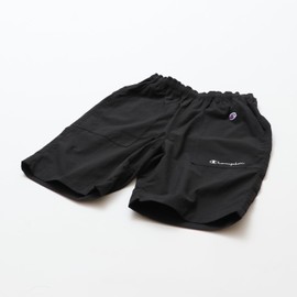 Champion CK-B502 Kids Shorts Shorts with Embroidered Script Logo, Black, 130