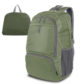 Dewellyoo Lightweight Hiking Backpack, Foldable Outdoor Camping Hiking Travel Multi-functional Camping Trekking Rucksack Travel Climbing Mountaineer Outdoor Sport Daypack Bag for Men Women (Green)