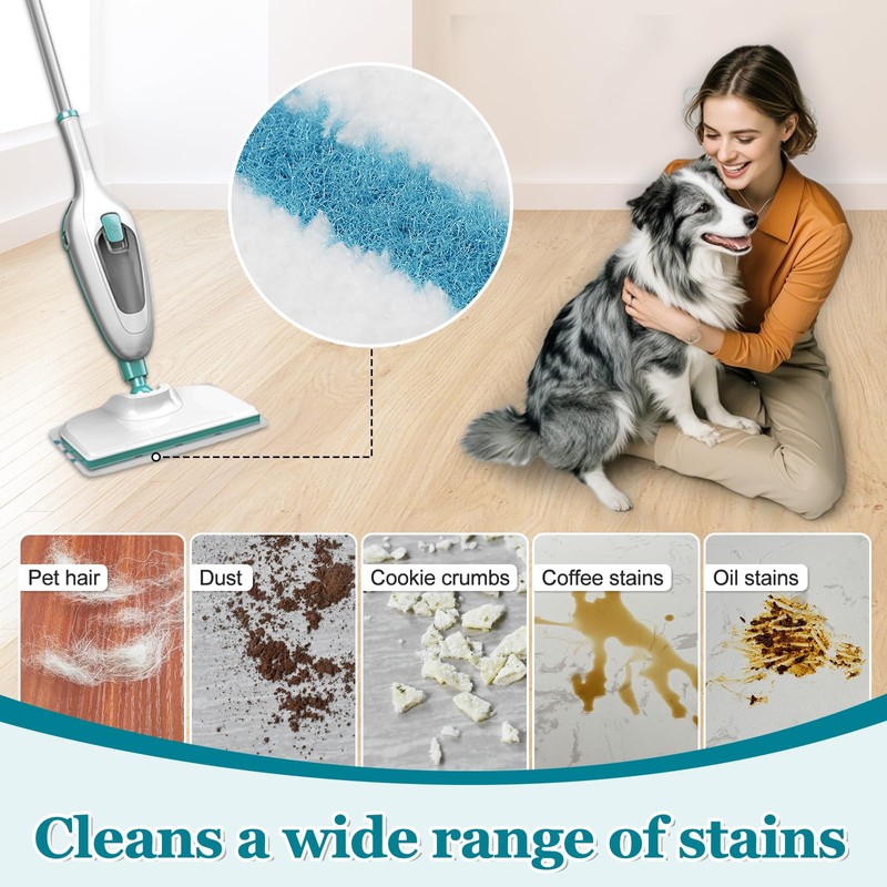 6Pack Steam Mop Pads Replacement for Black+Decker Steam Mop SM1600,